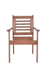Conjunto Mesa E 4 Cadeiras Madeira Munik Furo Para Ombrelone - Imagem 7