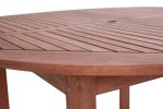 Conjunto Mesa E 4 Cadeiras Madeira Munik Furo Para Ombrelone - Imagem 6