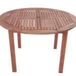 Mesa Madeira Redonda Com Furo Para Ombrelone