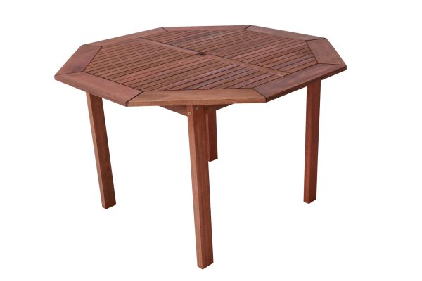 Mesa Madeira Oitavada Com Furo Para Ombrelone
