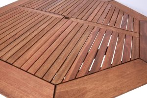Mesa Madeira Oitavada Com Furo Para Ombrelone - Imagem 4