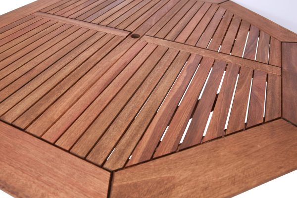 Mesa Madeira Oitavada Com Furo Para Ombrelone - Imagem 4