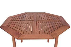 Mesa Madeira Oitavada Com Furo Para Ombrelone - Imagem 5
