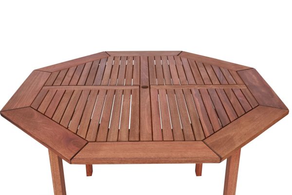 Mesa Madeira Oitavada Com Furo Para Ombrelone - Imagem 5