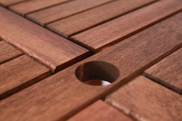 Mesa Madeira Oitavada Com Furo Para Ombrelone - Imagem 6