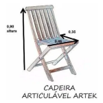 Conjunto 12 Cadeiras Dobráveis De Madeira - Imagem 4