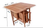 Conjunto Mesa E Cadeiras Dobrável Prático Veneza - Imagem 2
