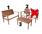 Conjunto Jardim Santorini 3 peças
