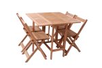 Conjunto Mesa E Cadeiras Dobrável Prático Veneza