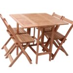 Conjunto Mesa E Cadeiras Dobrável Prático Veneza