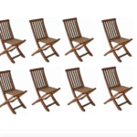 Conjunto 10 Cadeiras Dobráveis De Madeira