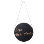 Plaquinha Decorativa Entalhada Seja Bem Vindo