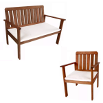 Conjunto Jardim Santorini Poltrona e Banco 2 peças