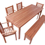 Conjunto Mesa Cadeiras com Banco em Madeira Maciça Churrasco Gourmet