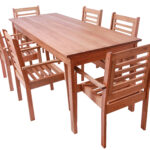 Conjunto Mesa e 6 Cadeiras Madeira Maciça Churrasco Gourmet