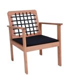 Conjunto Poltronas, Sofá e Mesinha Madeira Maciça e Corda Náutica - Imagem 3