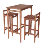 Conjunto Bistrô Mesa e Duas Banquetas