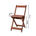 Conjunto Verona Mesa 60x60 E 4 Cadeiras Dobráveis - Imagem 7