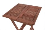 Conjunto Turin Quadrado Mesa Dobrável 60x60 Com Banquetas - Imagem 4