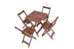Conjunto Verona Mesa 60x60 E 4 Cadeiras Dobráveis - Imagem 2