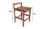 Conjunto Turin Quadrado Mesa Dobrável 60x60 Com Banquetas - Imagem 7