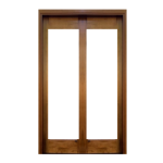 Porta balcão Portal Madeira Maciça modelo Creta 2 folhas  de abrir