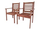 Conjunto Madeira Maciça, 6 Cadeiras Empilháveis e Mesa Retangular - Imagem 7