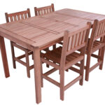 Conjunto Madeira Maciça Mesa Retangular 4 Cadeiras Fiera