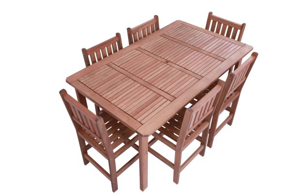 Conjunto Madeira Maciça Mesa Retangular 6 Cadeiras Fiera - Imagem 2
