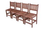 Conjunto Madeira Maciça Mesa Retangular 4 Cadeiras Fiera - Imagem 4