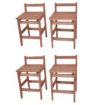 Conjunto 4 Banquetas Bistrô Baixa